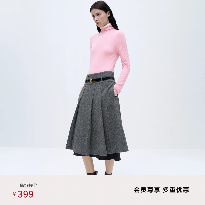 【商场同款】edition山羊绒修身高领时尚休闲百搭毛衣女#EBC4SWT033