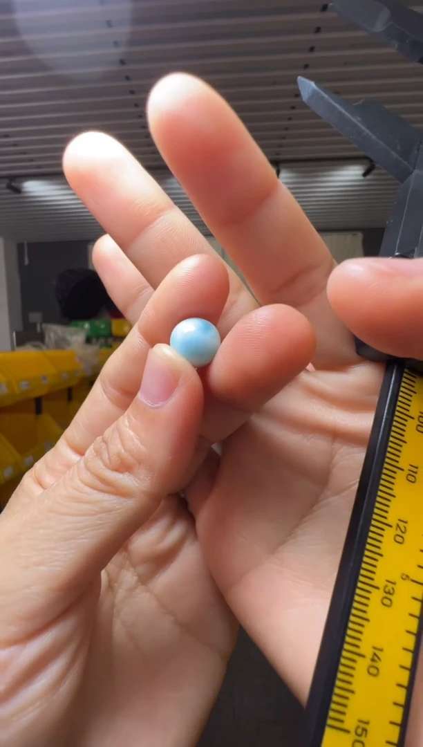针钠钙石（海纹石）未镶嵌吊坠(不含链)高品质海纹石圆珠吊坠