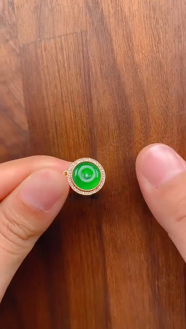 【闪购商品】翡翠吊坠(不含链)银S925镶嵌平安扣吊坠