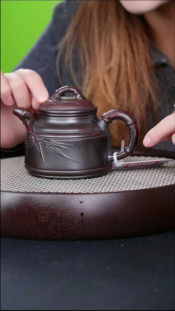 茶壶紫砂宜兴紫砂壶竹鼎h070119