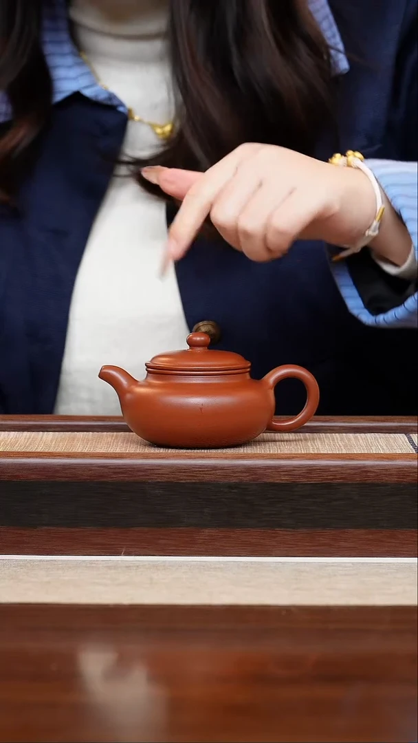 朱泥仿古150cc宜兴手工紫砂壶