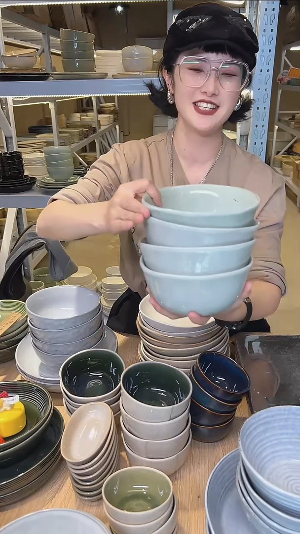 瓷72高温釉下彩陶瓷餐具默认微瑕