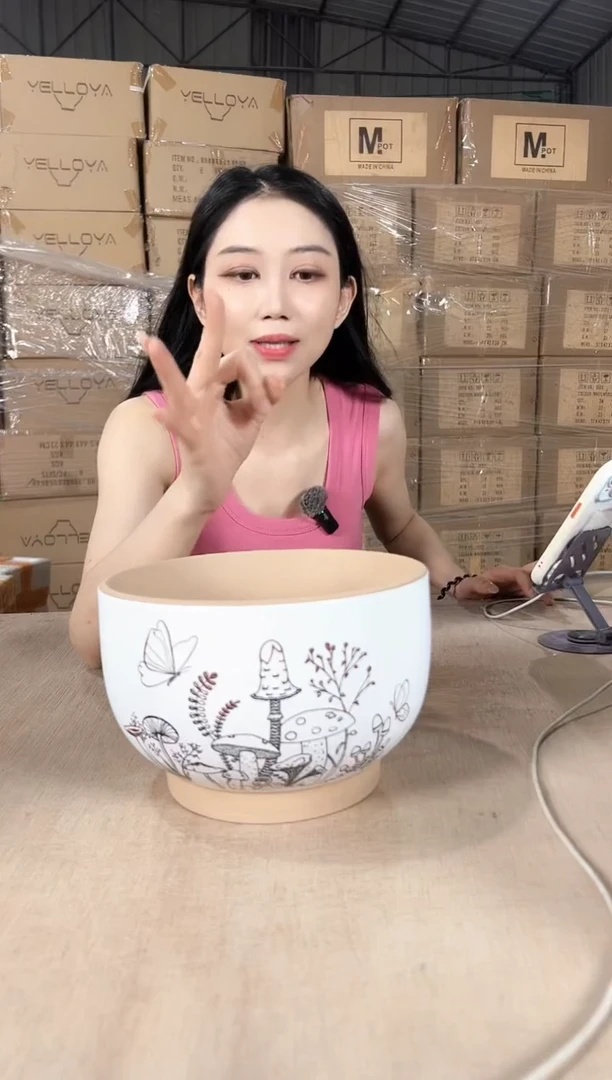 大碗紫砂素色中号21x14