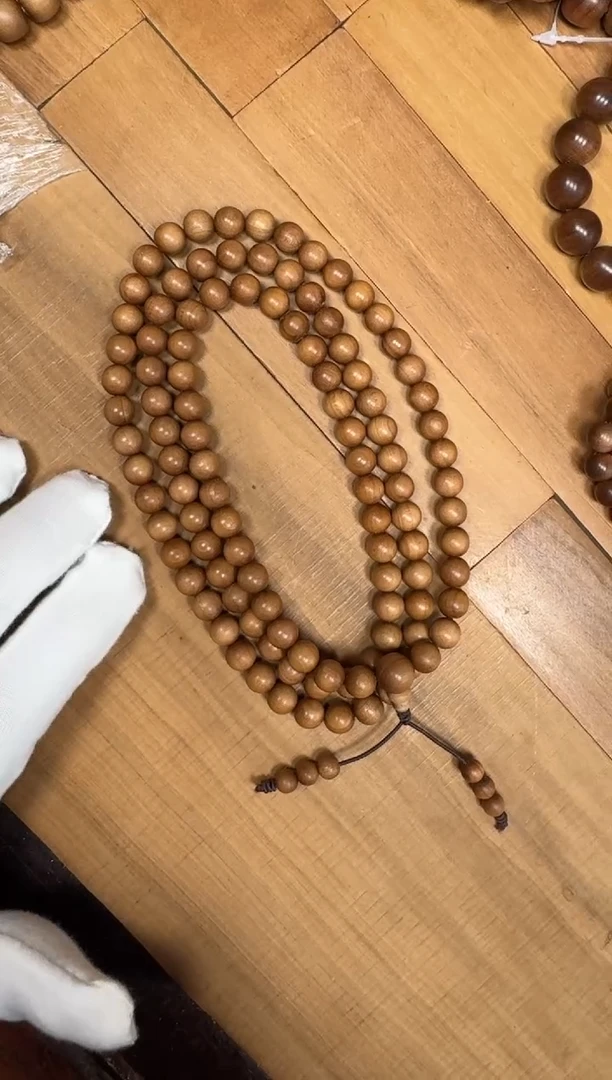 檀香木手串/手链老山檀香钢印料0.8*108一条开年福利