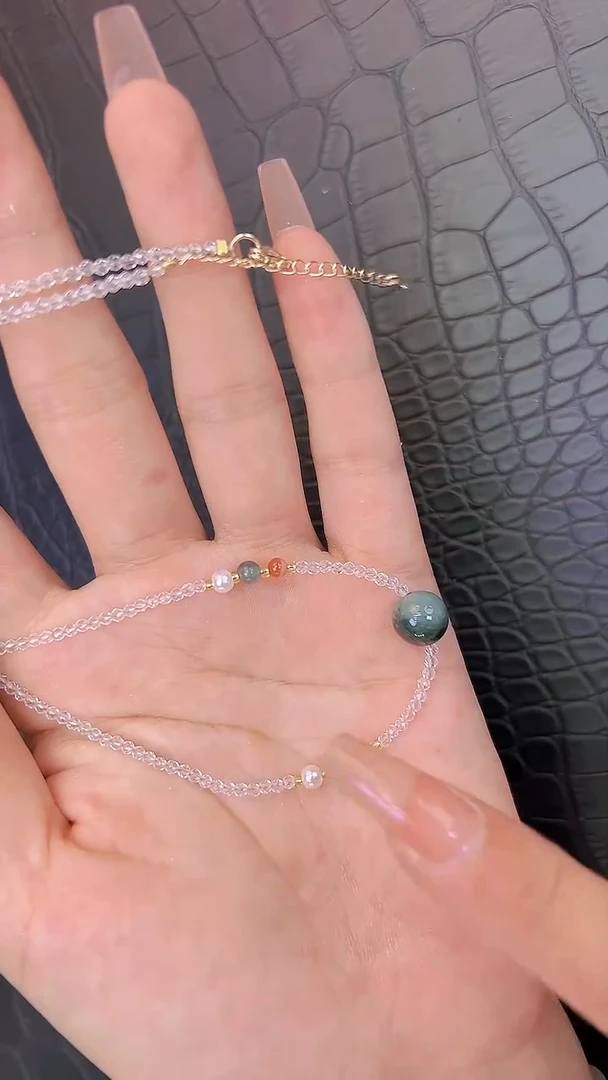 翡翠未镶嵌颈饰单颗翡翠珠链