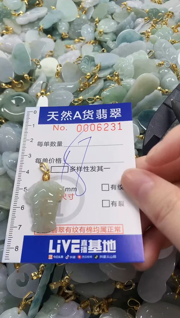 颈饰未镶嵌翡翠 天然a货翡翠