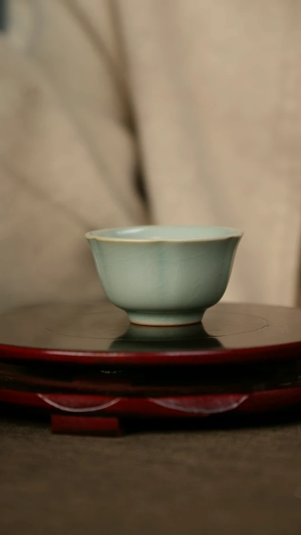 全品  花口杯 仿古釉