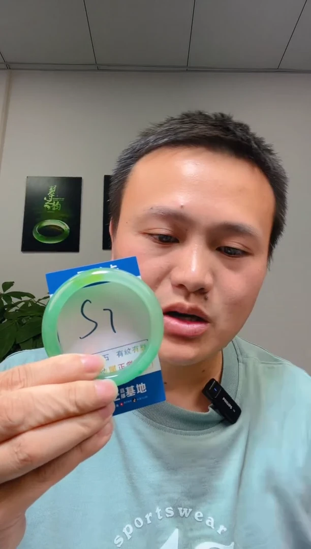 石英质玉（非洲翠）手镯未镶嵌53.5