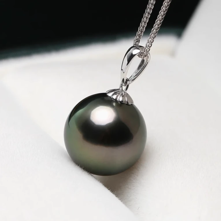 菁菁专属 大溪地黑珍珠简约瓜子扣吊坠18K金多样性发一（不含链）