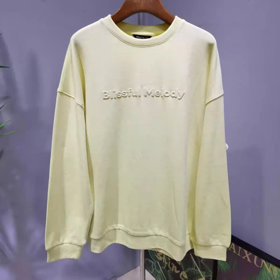 麦寻女装2025春新款WYMBQ006时尚百搭休闲宽松显瘦中长款卫衣女