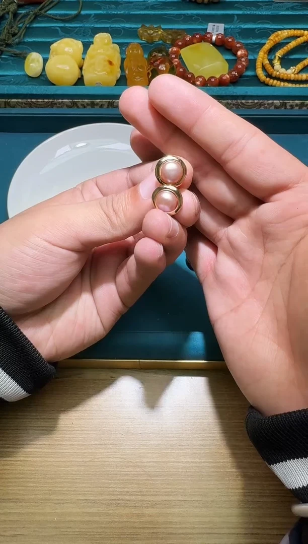 银S925镶嵌耳饰淡水珍珠多样性发一件 431