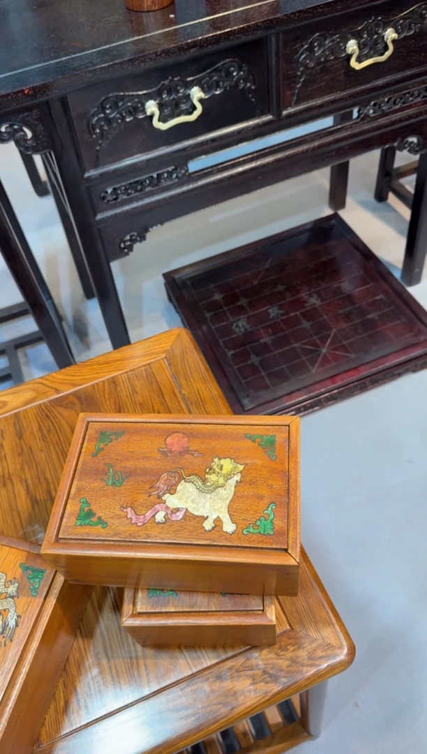 木螺钿镶嵌 大抽拉盒