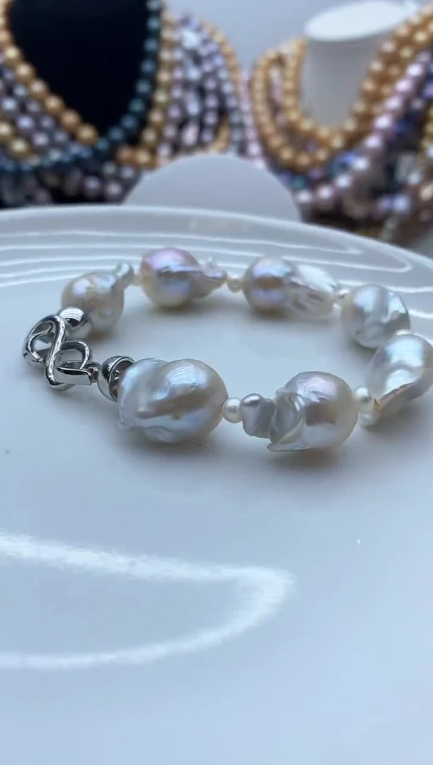 【闪购商品】淡水珍珠颈饰钛钢39