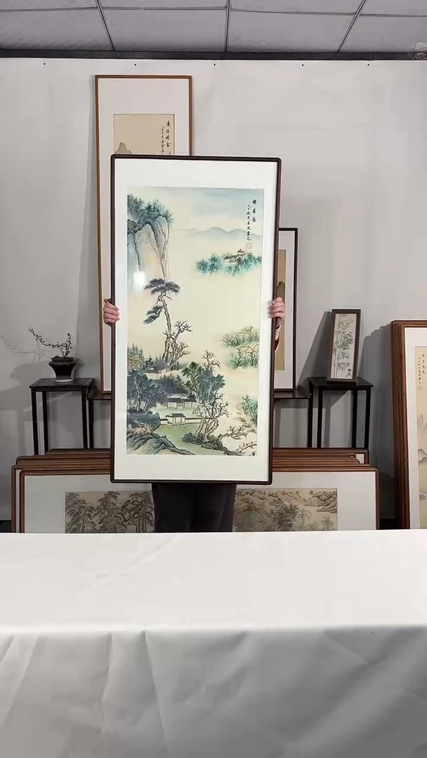 国画手绘*雅居图*62*122cm