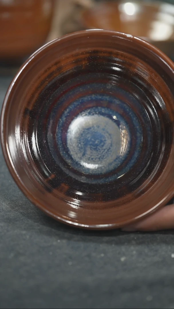 浪鬼家釉绘柴烧系列碗【微瑕】