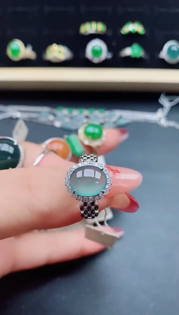 【闪购商品】翡翠戒指银S925镶嵌213321