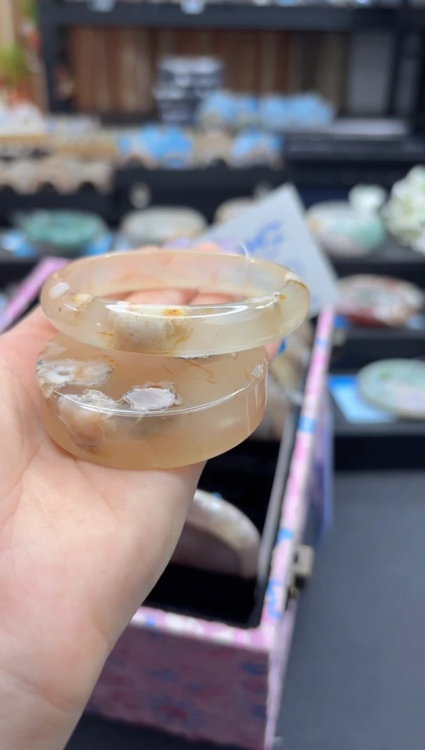 未镶嵌手镯石英质玉C515(55圈赠送镯心)