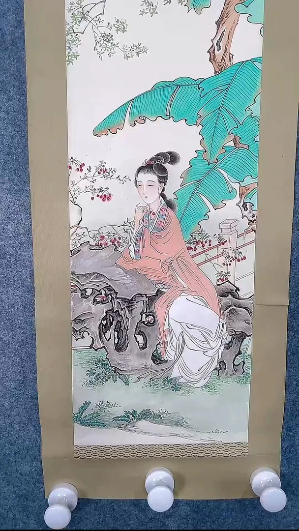 绘画潇***境V250709-2-341  人物 纸本镜片
