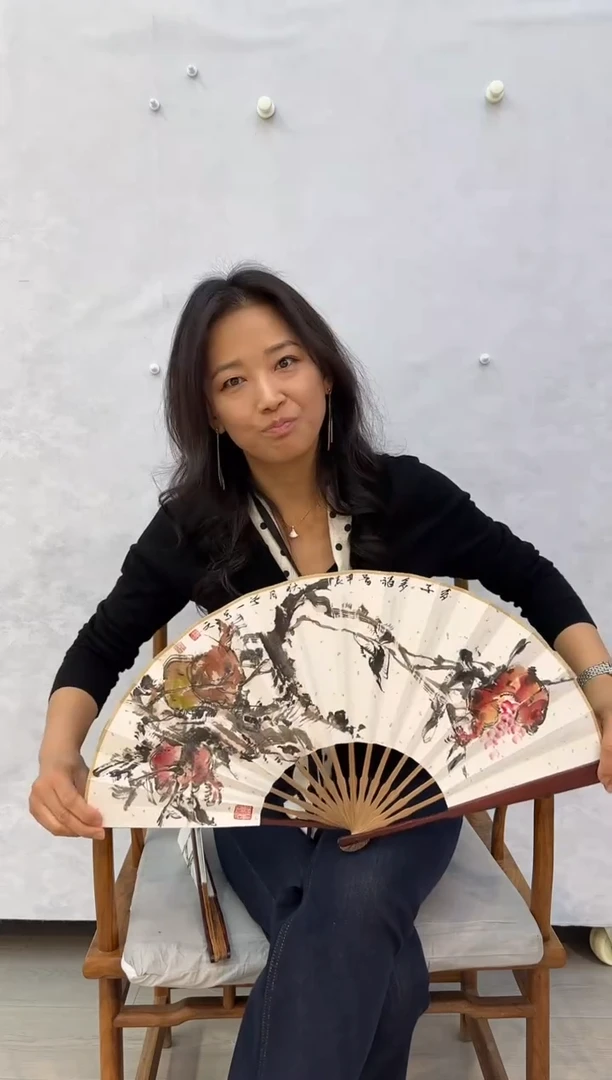 【闪购商品】折扇1炳山艺术----付建绘画作品