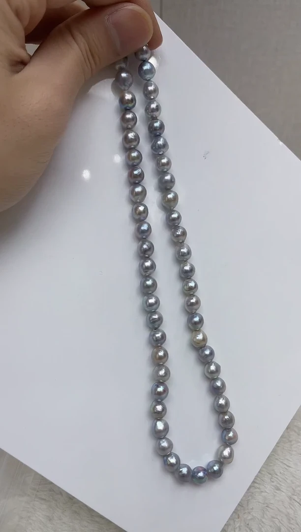 颈饰银S925镶嵌海水珍珠