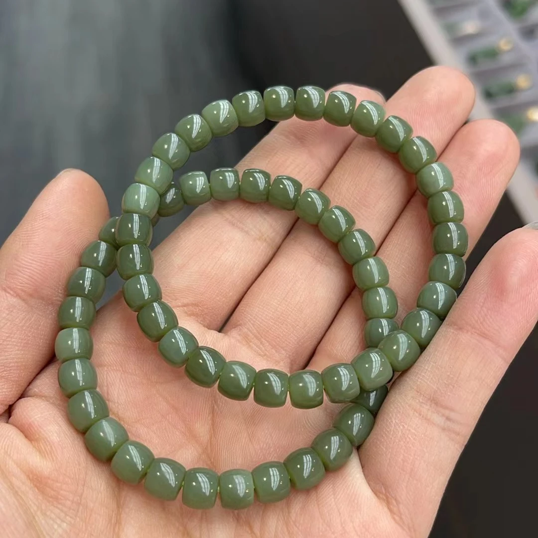 和田玉手串 124巴哥 颜色略有不同 多样性发其一