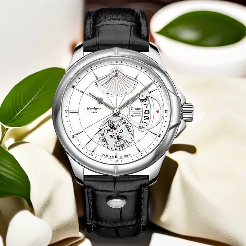 航海家男生男士手表防水日历休闲商务石英男腕表学生瑞士潮流高档