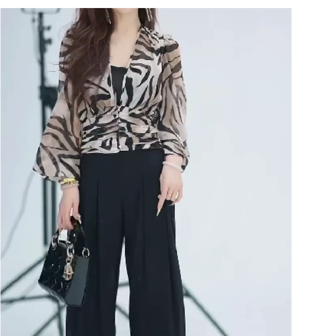 2025春季新款时尚女装网红气质爆款百搭洋气上衣裤子叶子cx