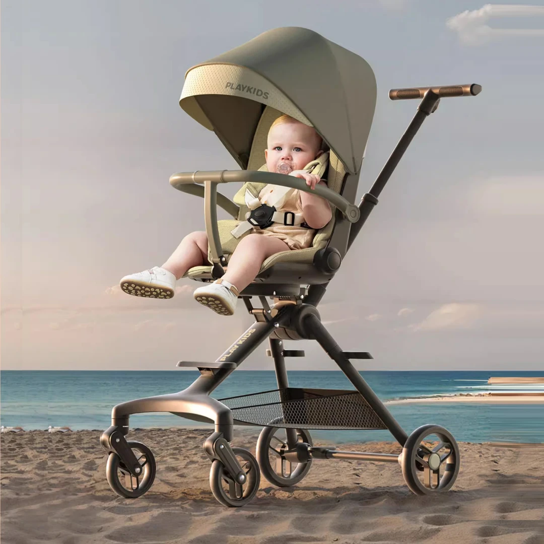 playkidsA6Pro轻便遛娃神器0-6岁手推车双向折叠宝宝婴幼儿溜娃车