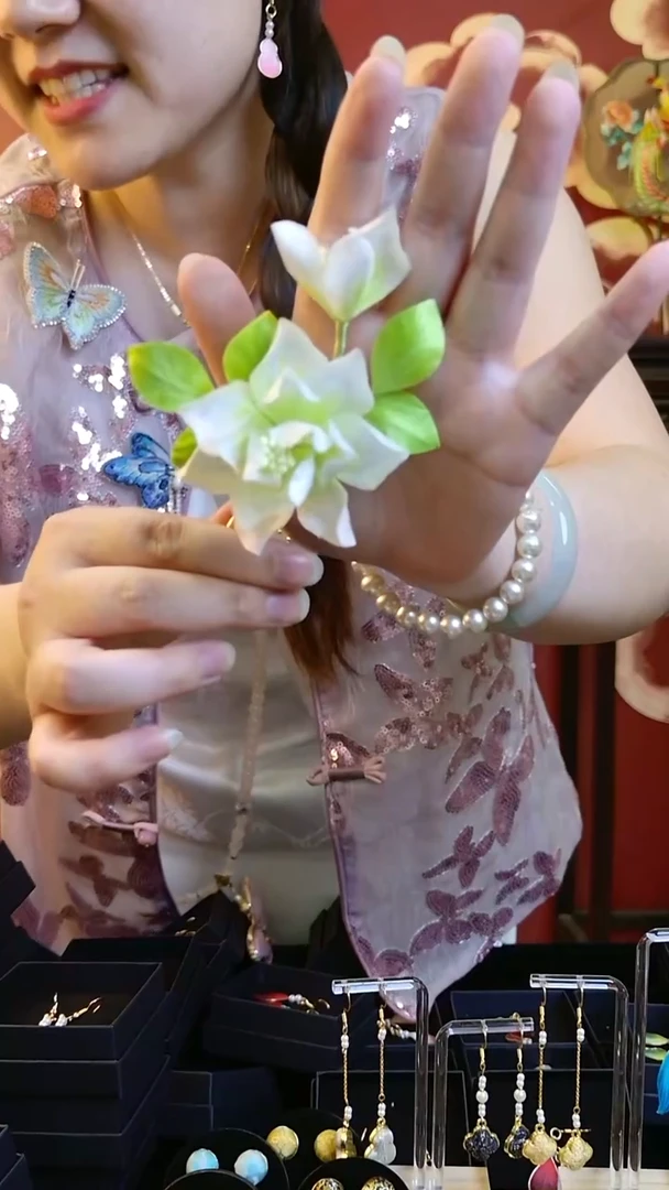 刺绣非遗纯手工绒花