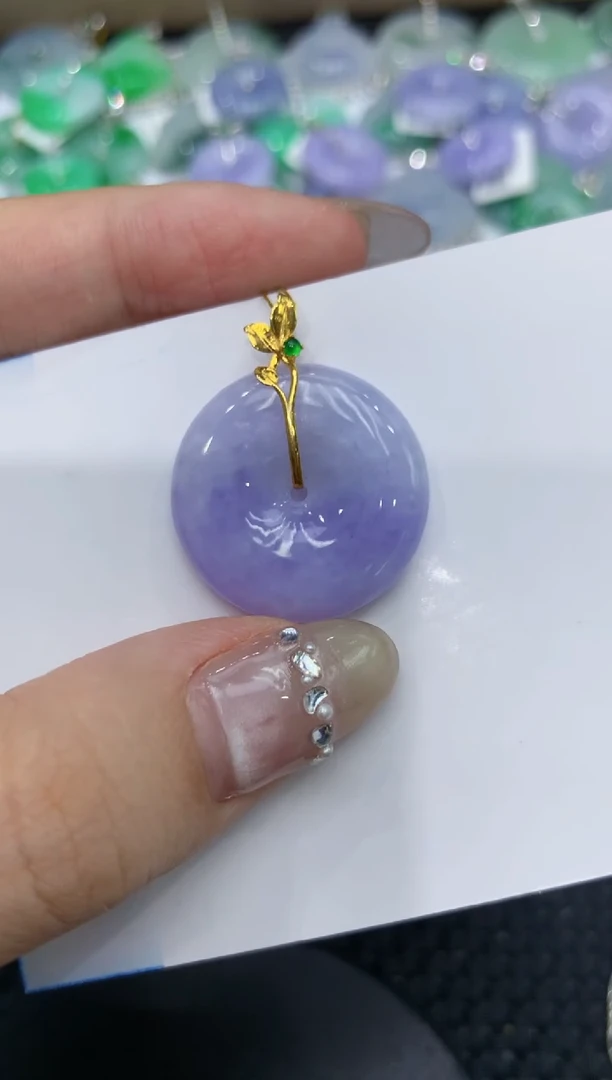 【闪购商品】翡翠颈饰18K金镶嵌222222222