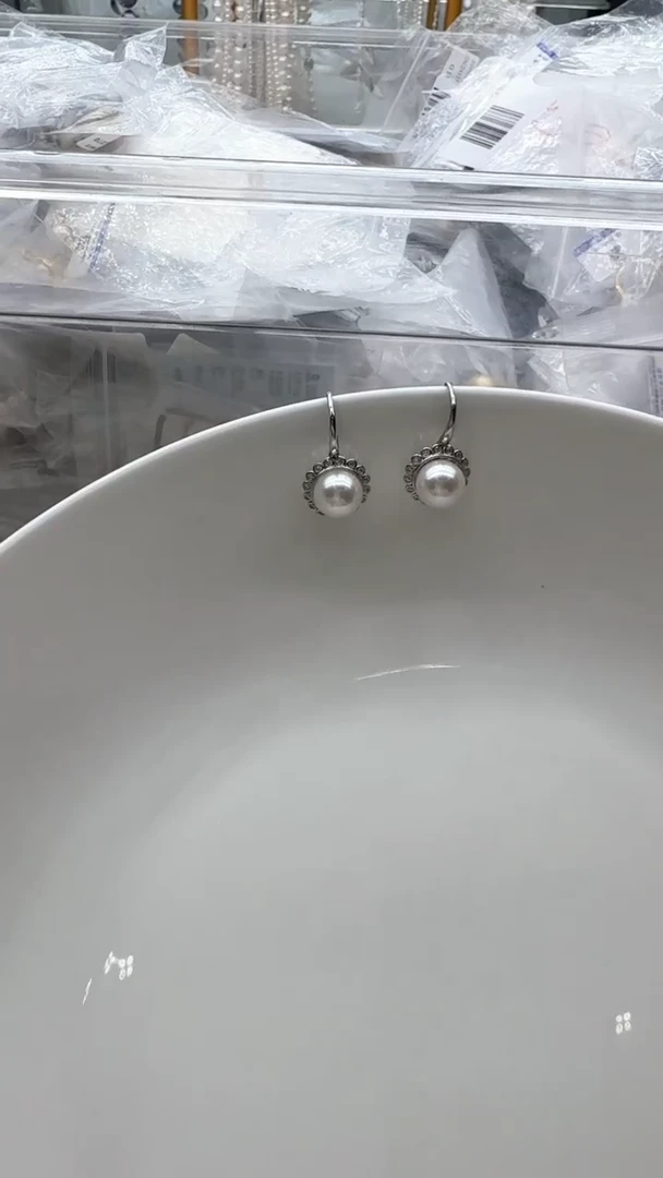【闪购商品】海水珍珠耳饰银S925镶嵌清货