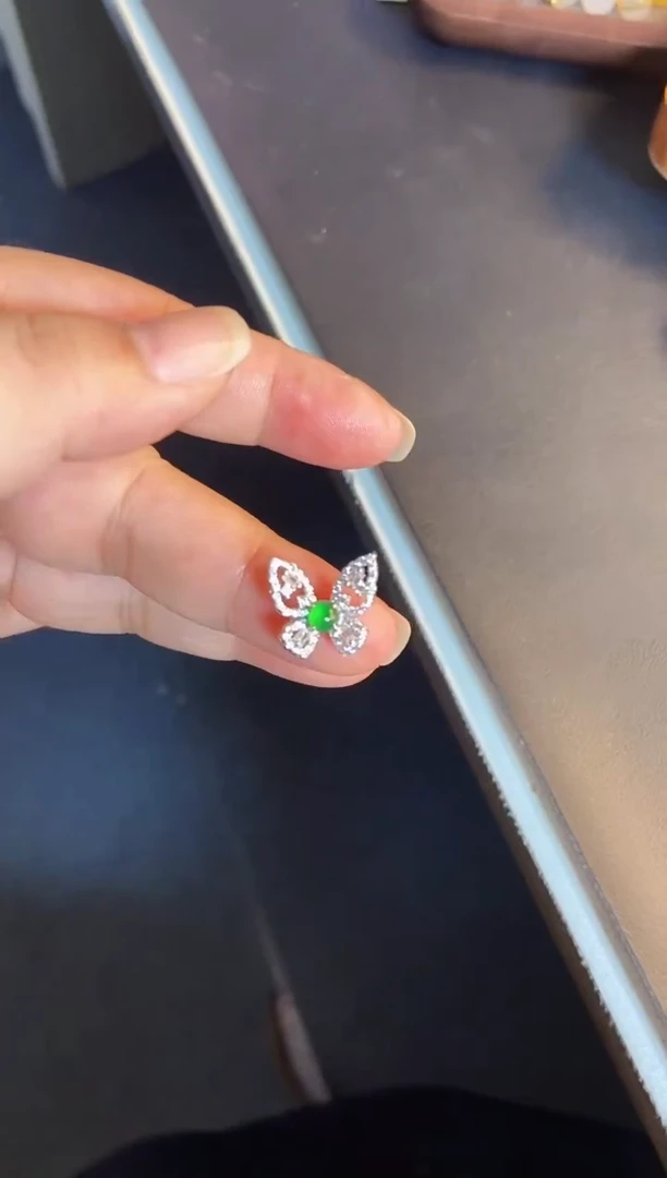 吊坠(不含链)银S925镶嵌翡翠1