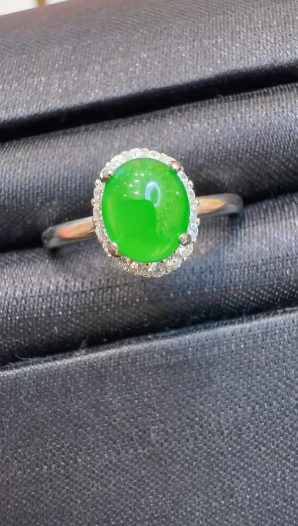银S925镶嵌戒指翡翠多样性团购发一件
