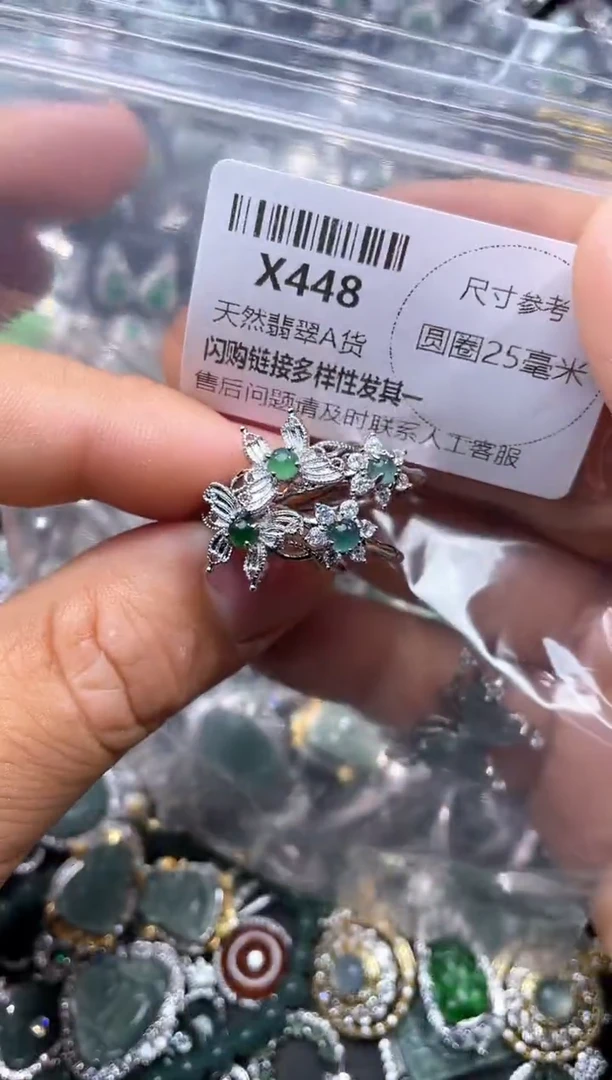 【闪购商品】翡翠颈饰未镶嵌X448戒指 多样性发其二