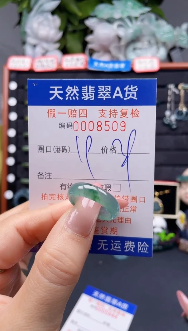 翡翠戒指未镶嵌19*8509