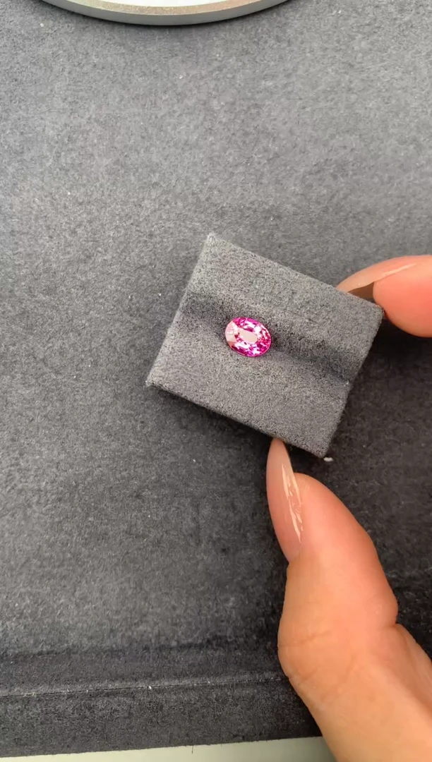 裸石彩色蓝宝石1.1ct粉蓝宝 定制 fc