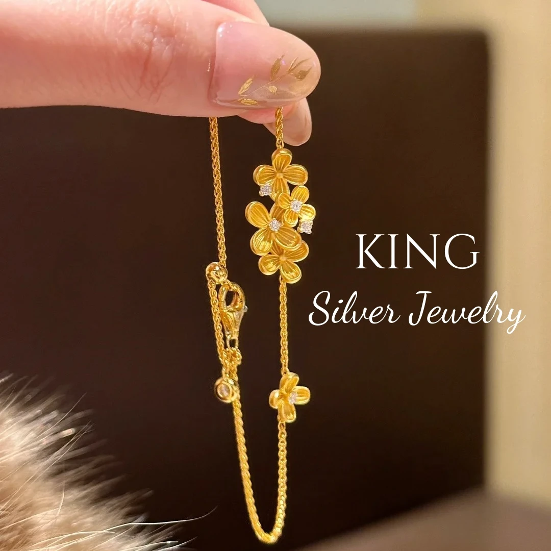 925银手链 king银饰富桂香颂手链编织蛇年送老婆女友闺蜜