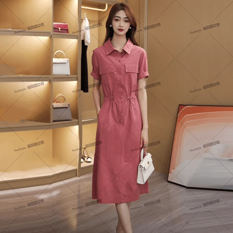 nuobeiyin/诺贝因夏季x新款时尚洋气工装风休闲气质连衣裙MTZ5821