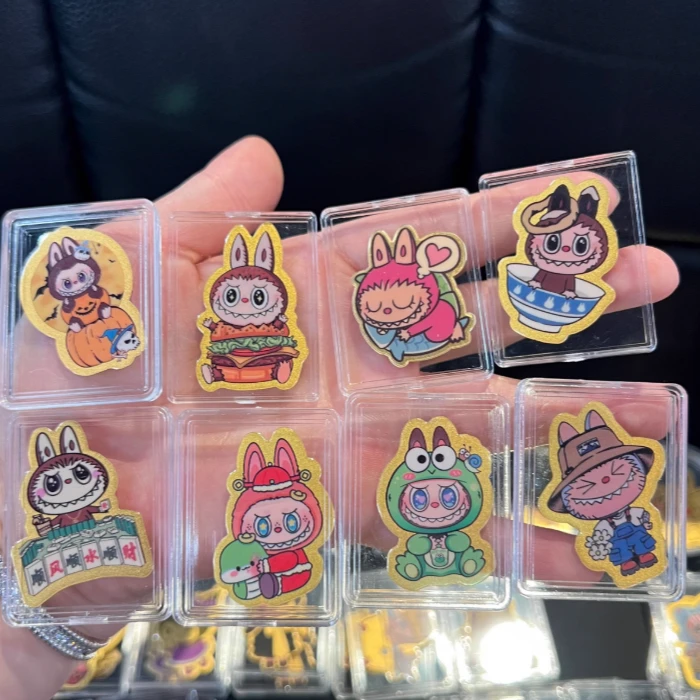 爆款拉布布背贴可爱创意时尚手机装饰金贴