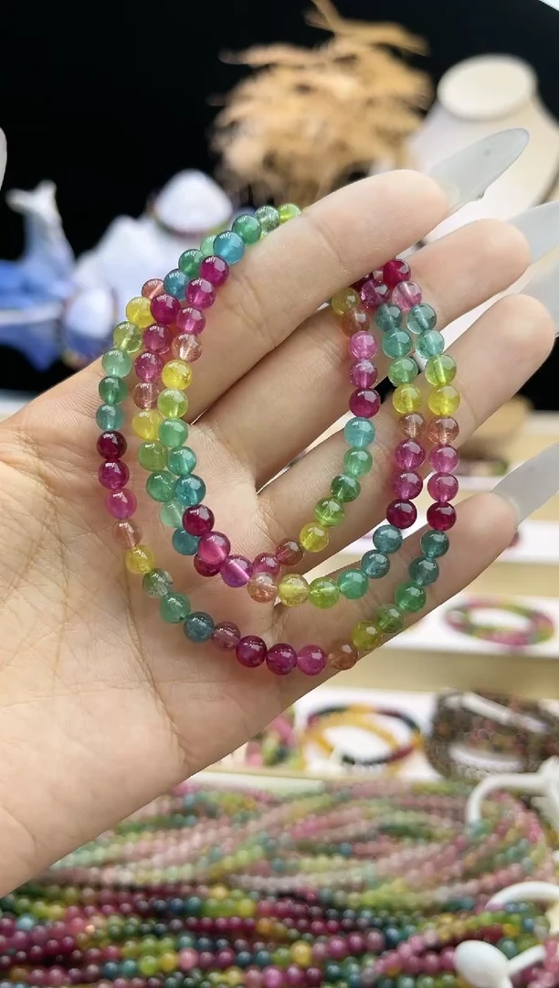 【闪购商品】碧玺/未镶嵌J5mm+碧玺多圈多样性发货