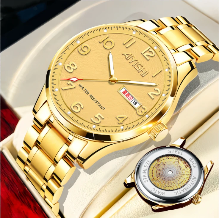 瑞士注册品牌全自动镂空男士手表大数字高级感男表