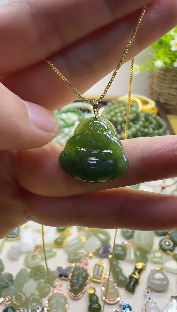 吊坠(不含链)未镶嵌和田玉吊坠(不含链) 18扣头 和田玉