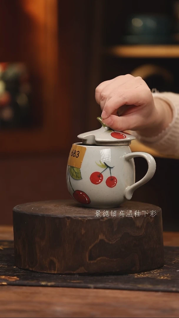 陶瓷 景德镇高温釉下手绘陶瓷@L683@