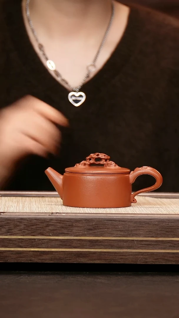 茶壶紫砂小煤窑朱泥 天际