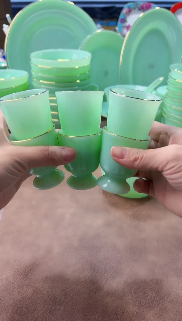 玉瓷 高脚酒杯6只