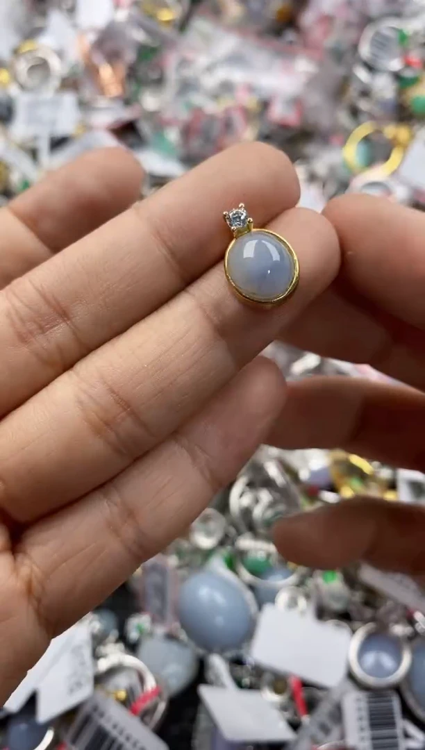 银S925镶嵌戒指翡翠888               5