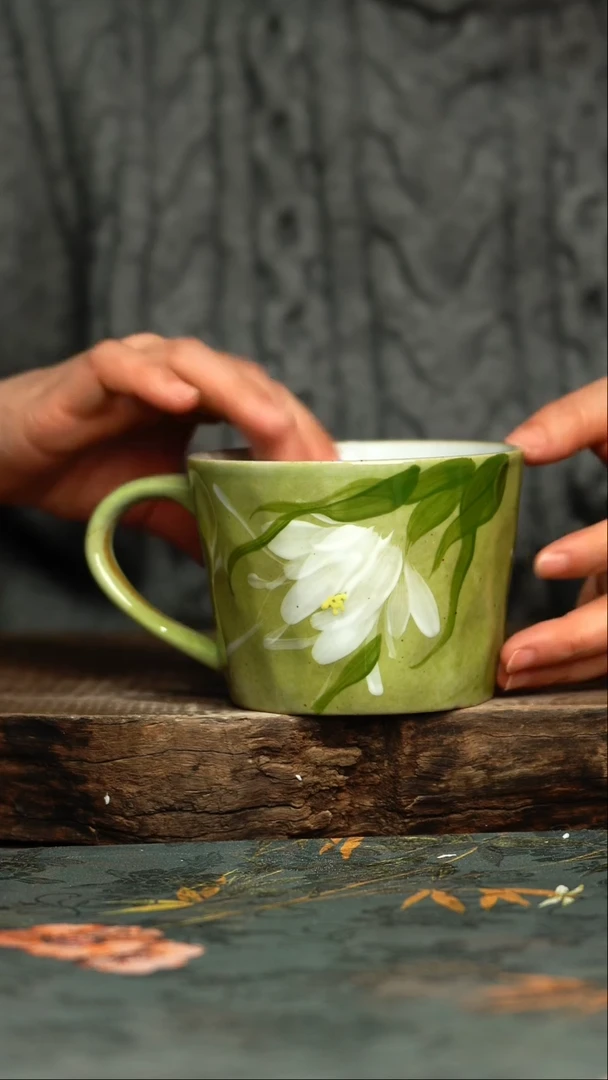 【闪购商品】杯杯釉下彩手工手绘同款陶器