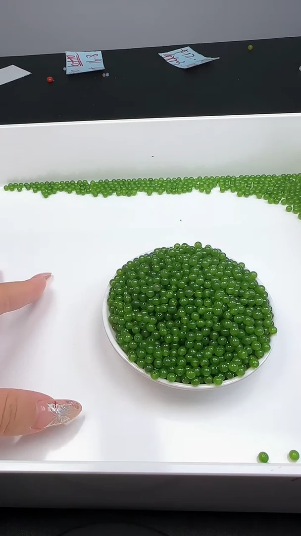 未镶嵌和田玉珠宝半成品碧玉N188卡4MM散珠60颗 赠弹力线