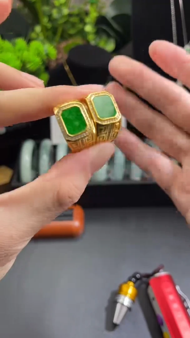 【闪购商品】翡翠戒指银S925镶嵌戒指多样性发一