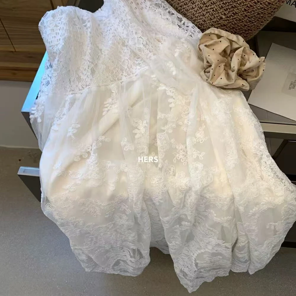 827度假感~少女裙摆蕾丝重工半身裙